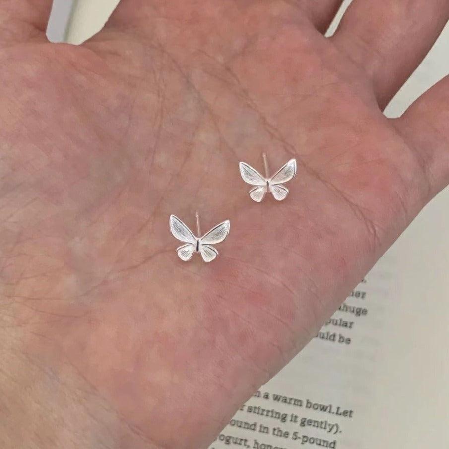 Sweet Tridimensional Butterfly Studs Women