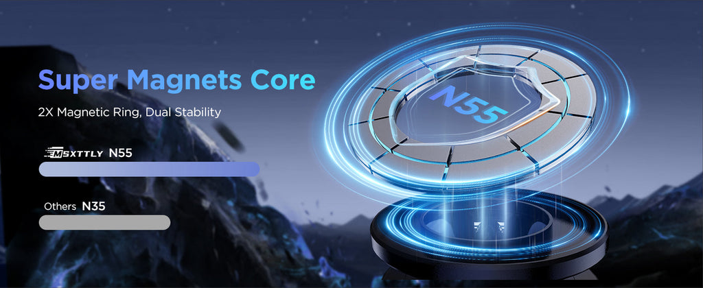 Magnetic Car Phone Holder 2025 – Vacuum Suction Mount 360° Adjustable for iPhone & Android