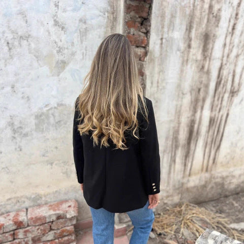 Autumn And Winter Leisure Solid Color Woolen Blazer