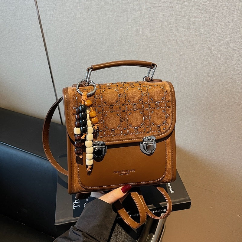 Bag Messenger Bag Women's Simple Small Square Bag Texture Backpack